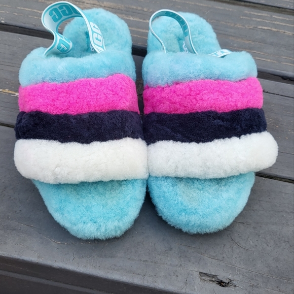 UGG Shoes - UGG CLEAR WATER MULTI FLUFF YEAH SLIDE SHEEPSKIN
